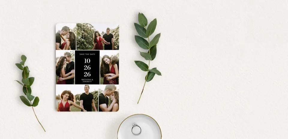 Save the Date Card with Optional Guest Addressing Service