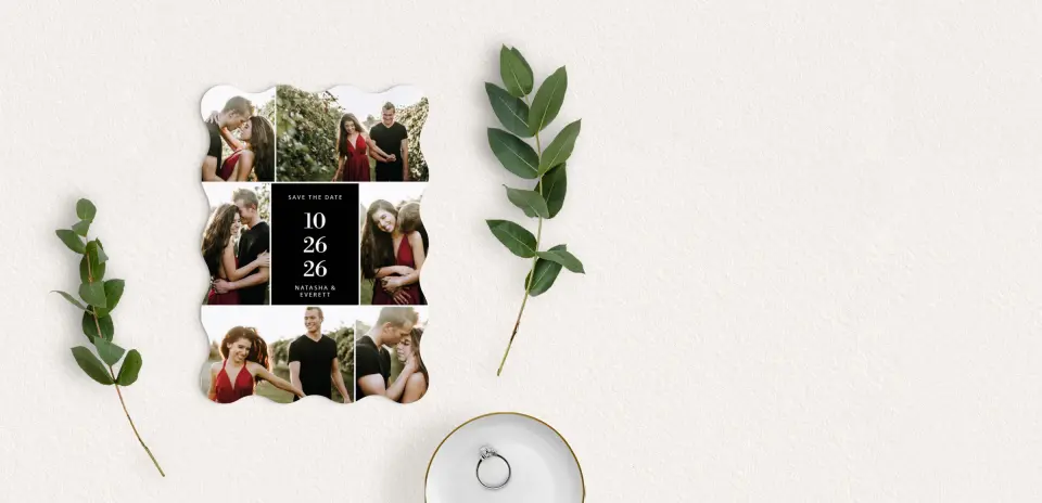 Save the Date Card with Optional Guest Addressing Service