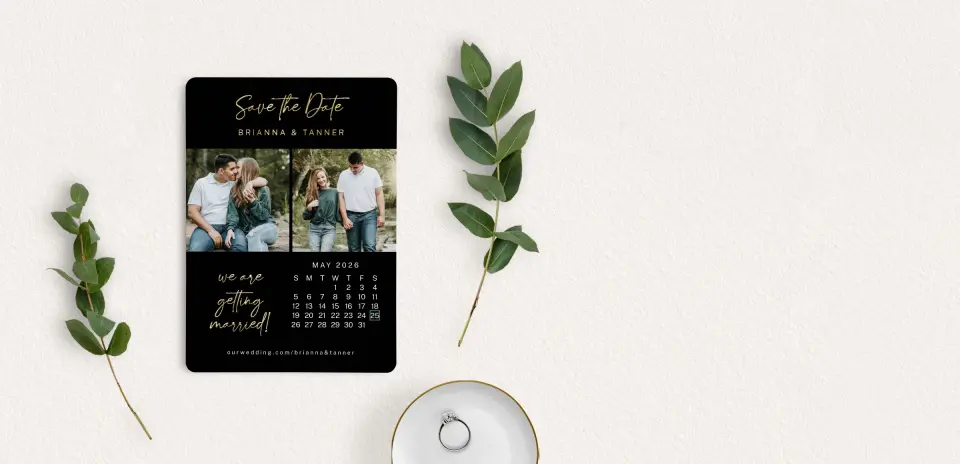 Save the Date Card with Optional Guest Addressing Service