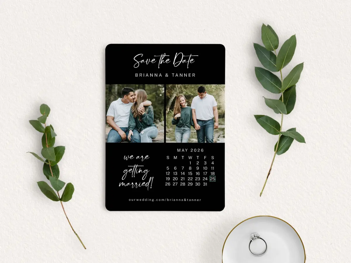 Save the Date Card with Optional Guest Addressing Service