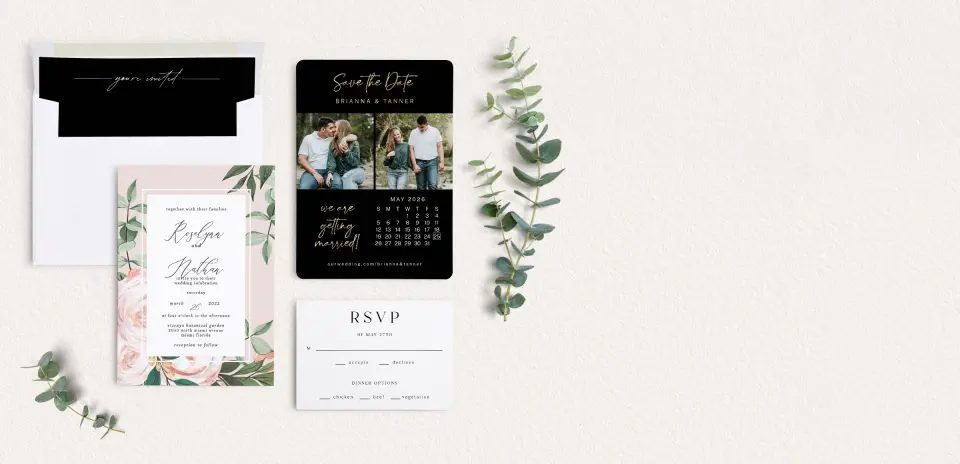 Front of Save the Date Card