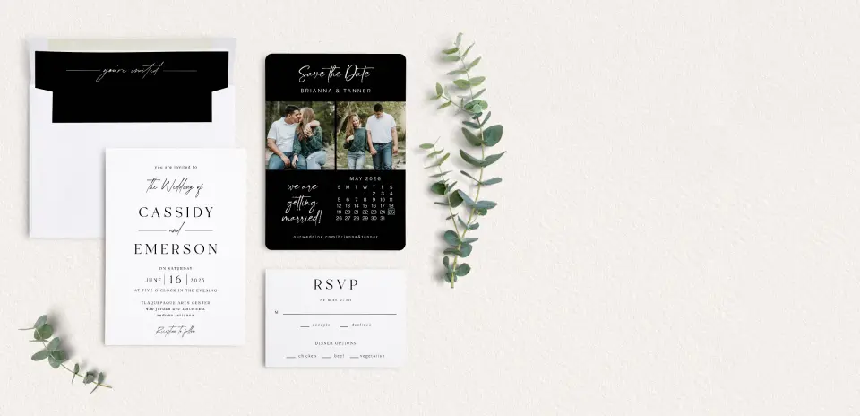 Front of Save the Date Card