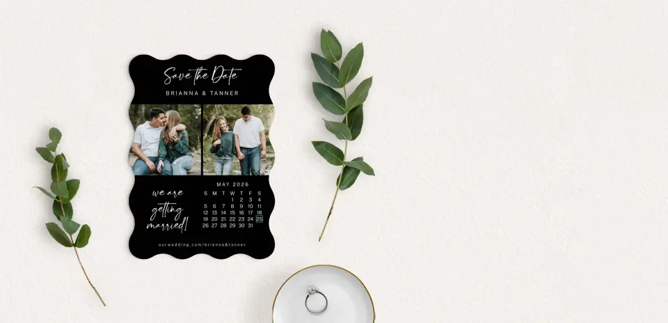 Save the Date Card with Optional Guest Addressing Service