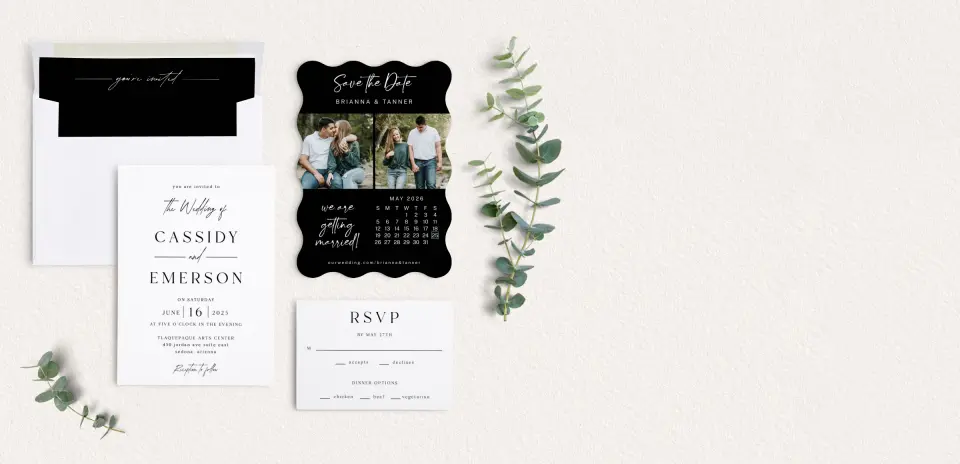Front of Save the Date Card