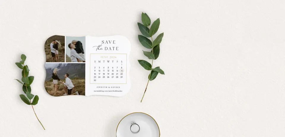 Save the Date Card with Optional Guest Addressing Service