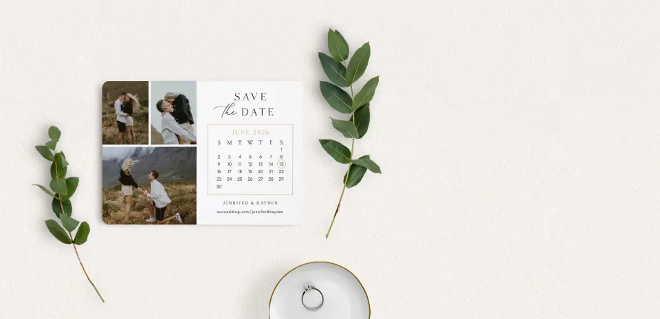 Save the Date Card with Optional Guest Addressing Service