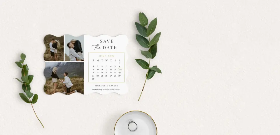 Save the Date Card with Optional Guest Addressing Service