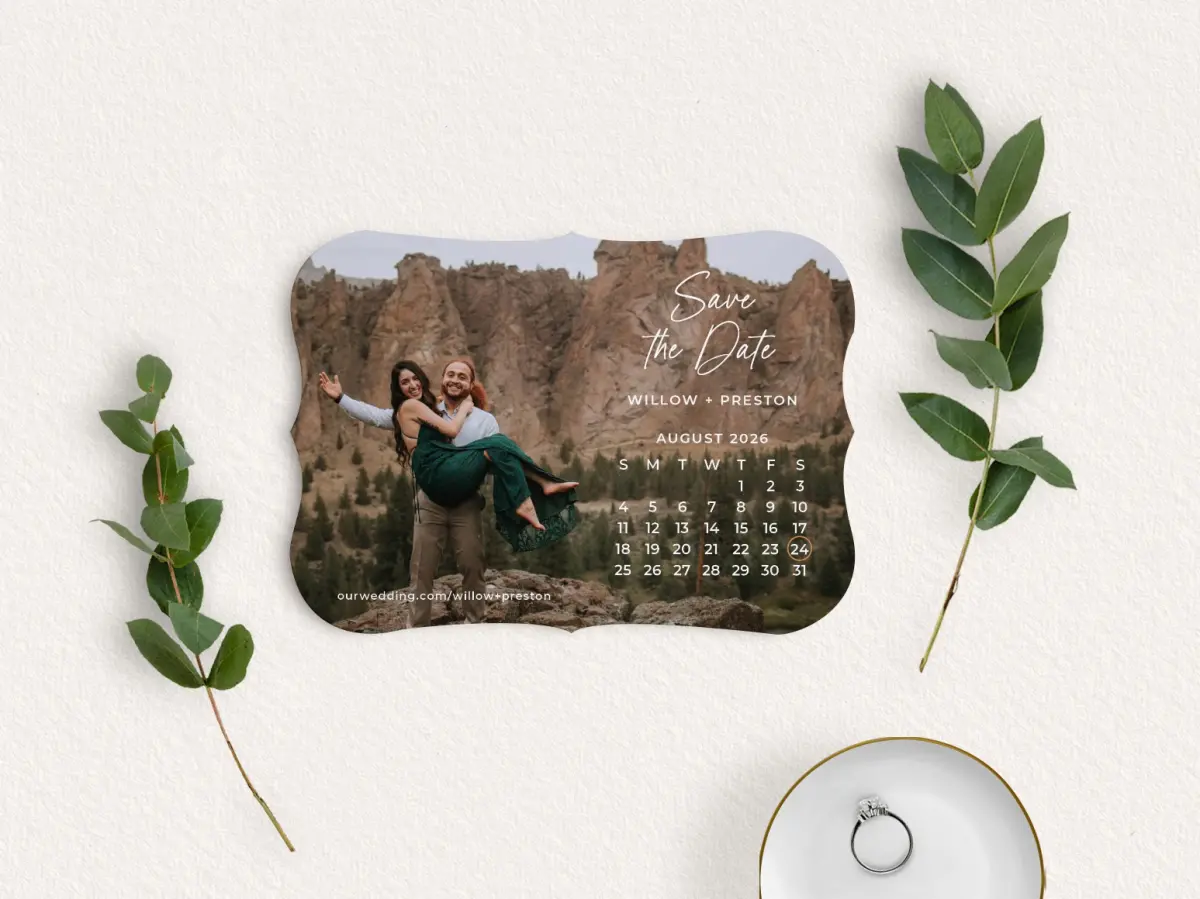 Save the Date Card with Optional Guest Addressing Service