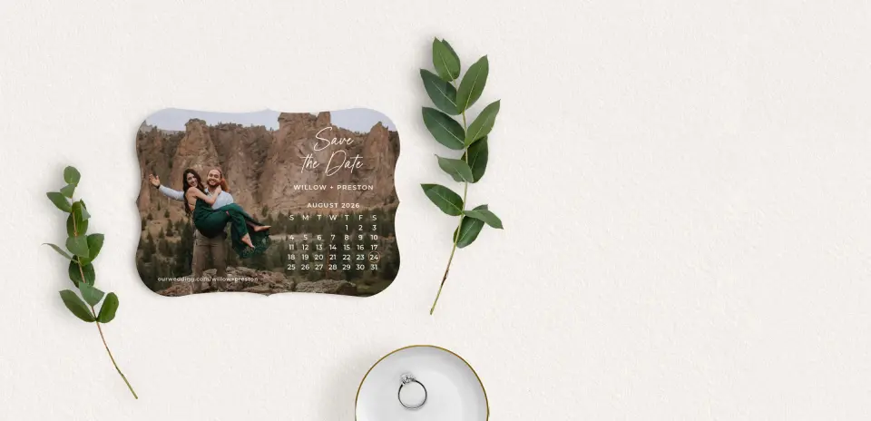 Save the Date Card with Optional Guest Addressing Service