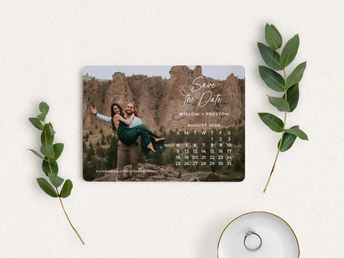 Save the Date Card with Optional Guest Addressing Service