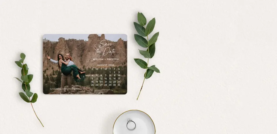 Save the Date Card with Optional Guest Addressing Service