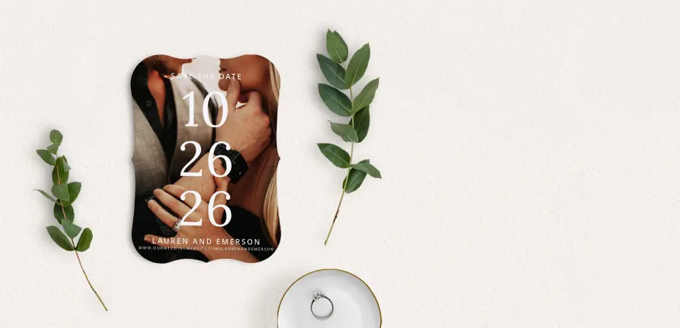 Save the Date Card with Optional Guest Addressing Service