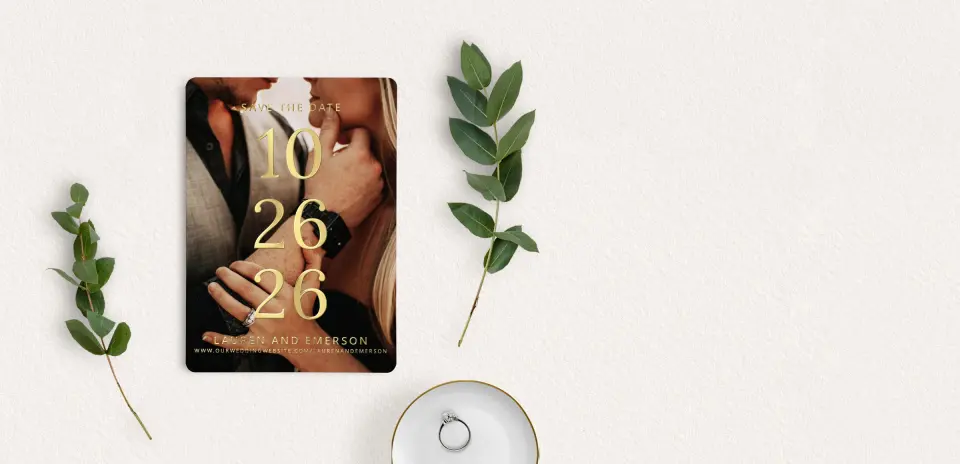 Save the Date Card with Optional Guest Addressing Service