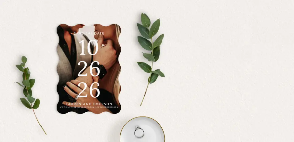 Save the Date Card with Optional Guest Addressing Service