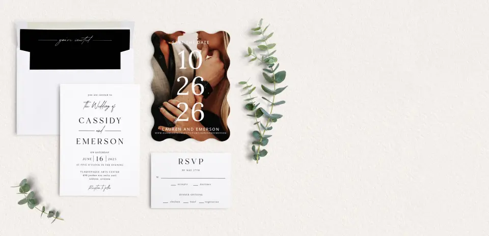Front of Save the Date Card