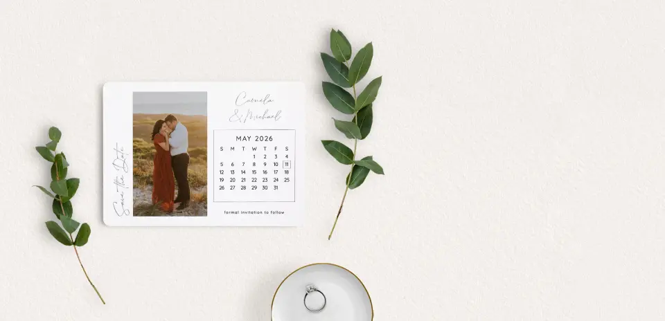 Save the Date Card with Optional Guest Addressing Service