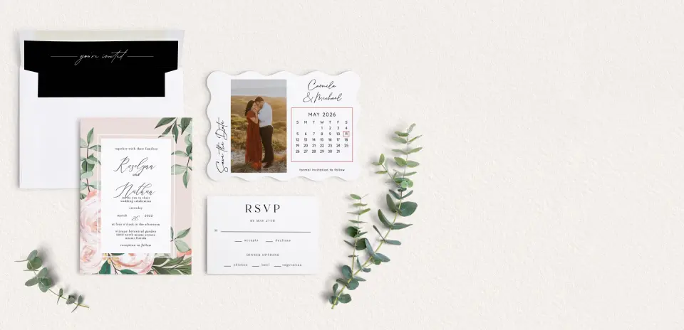 Front of Save the Date Card