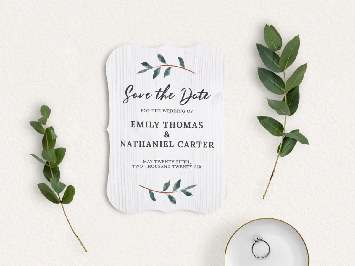Save the Date Card with Optional Guest Addressing Service