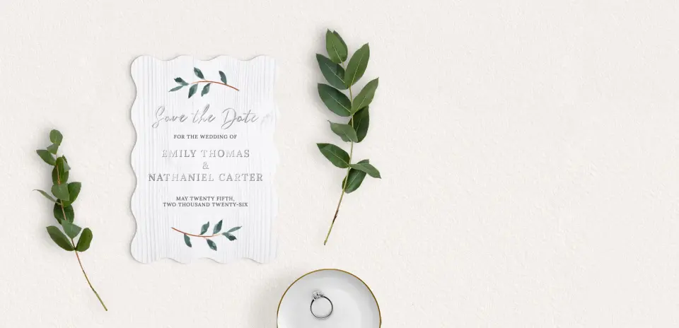 Save the Date Card with Optional Guest Addressing Service