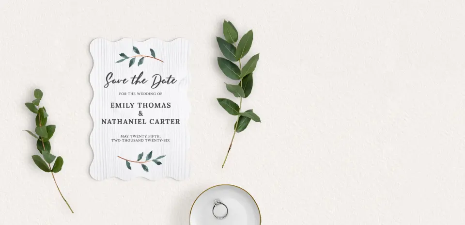 Save the Date Card with Optional Guest Addressing Service