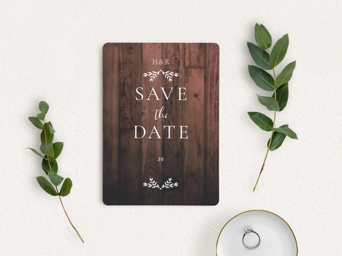 Save the Date Card with Optional Guest Addressing Service