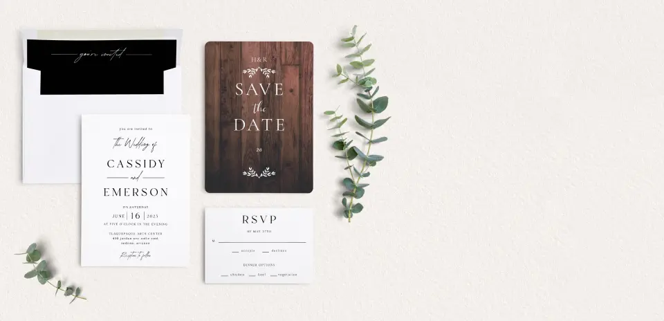 Front of Save the Date Card