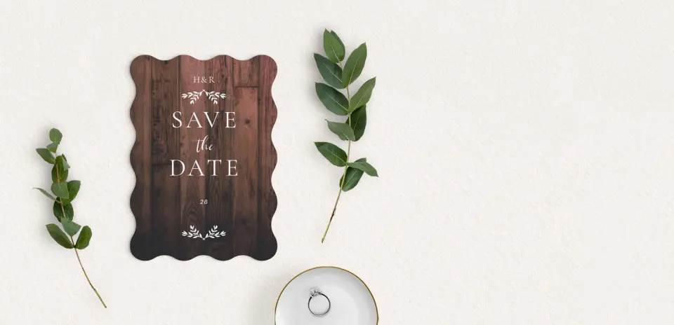 Save the Date Card with Optional Guest Addressing Service