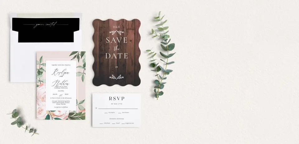 Front of Save the Date Card