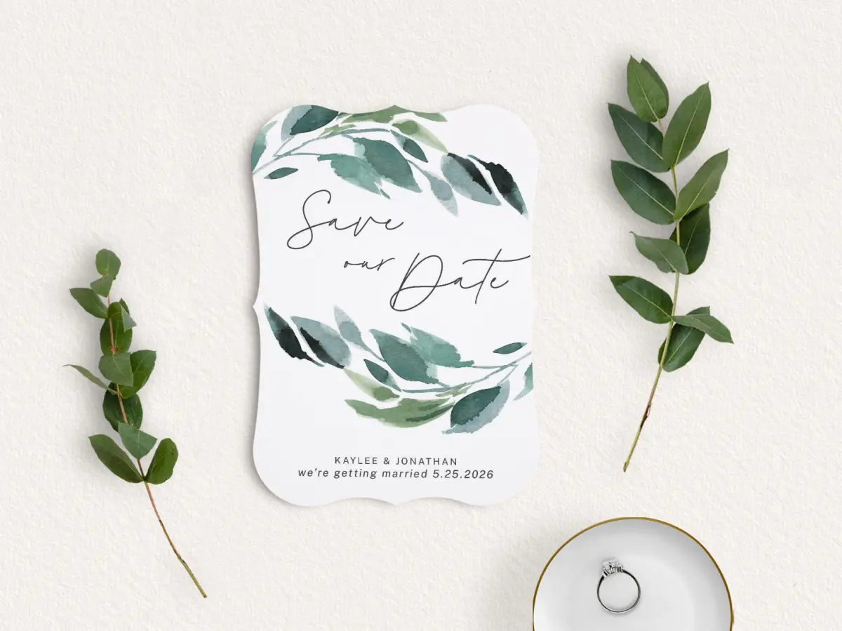 Save the Date Card with Optional Guest Addressing Service