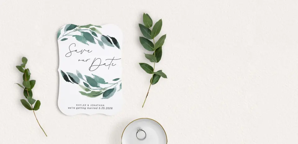 Save the Date Card with Optional Guest Addressing Service