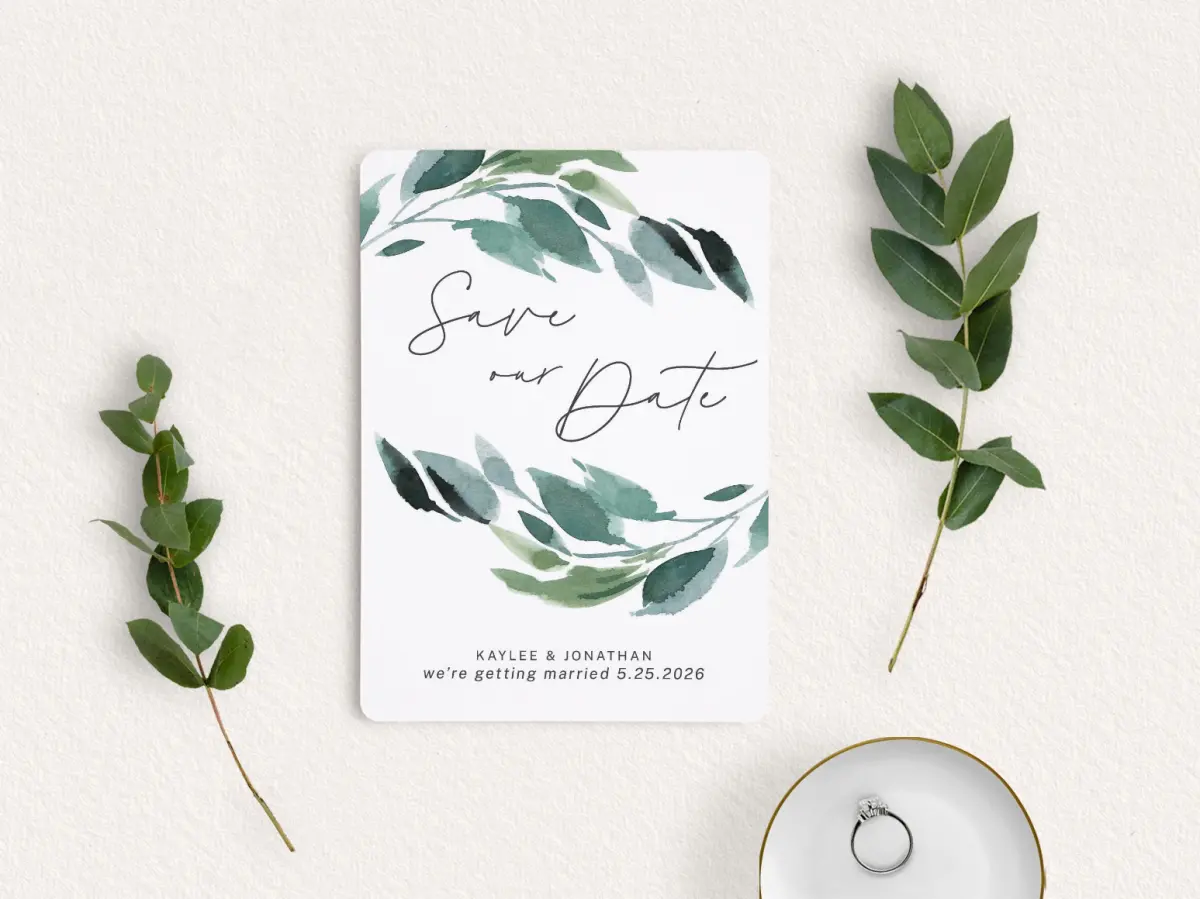 Save the Date Card with Optional Guest Addressing Service