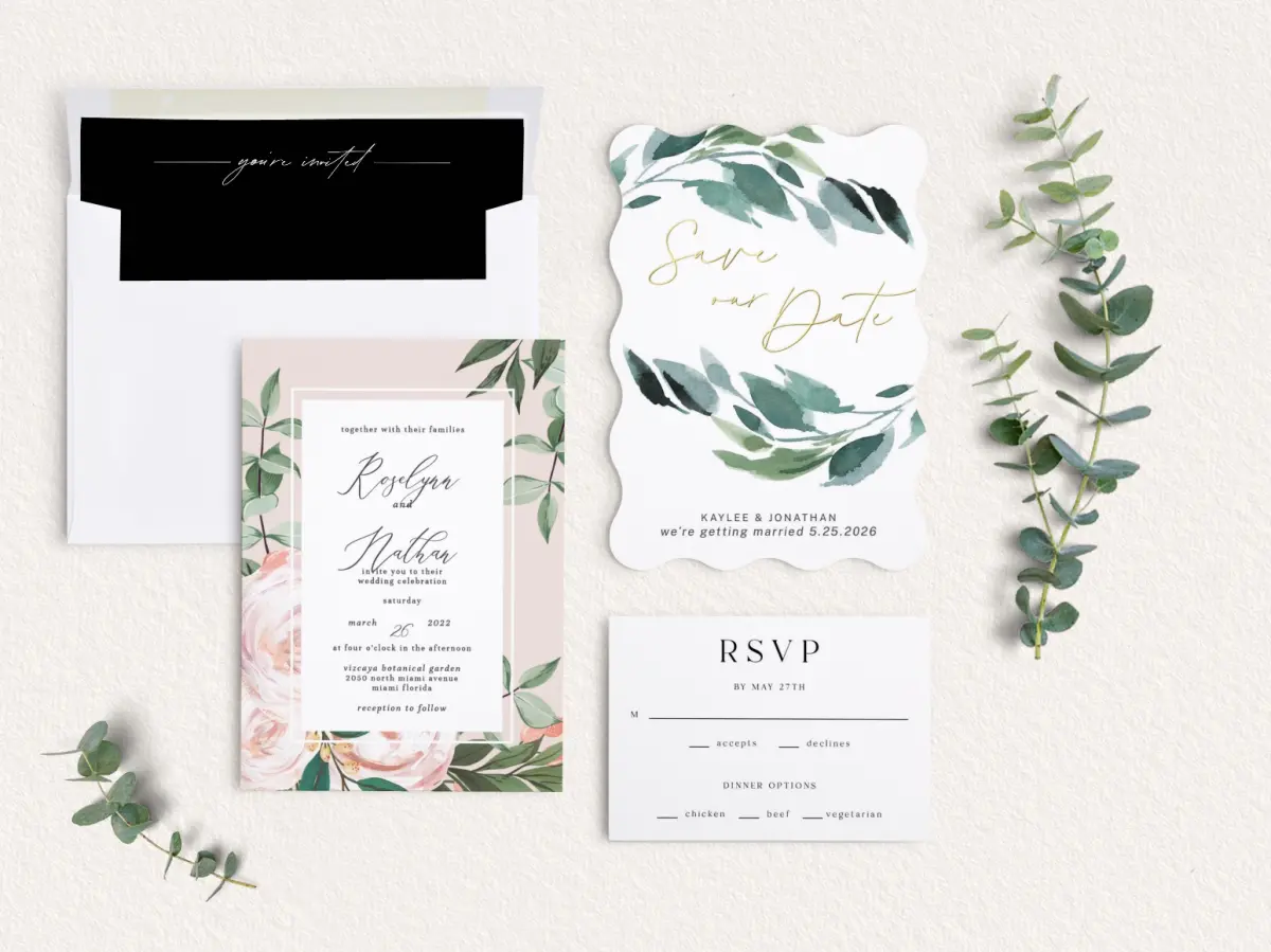 Front of Save the Date Card