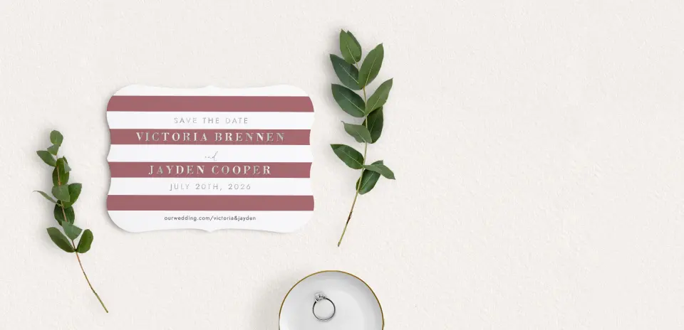 Save the Date Card with Optional Guest Addressing Service