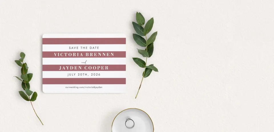 Save the Date Card with Optional Guest Addressing Service