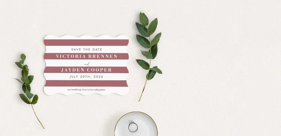 Save the Date Card with Optional Guest Addressing Service