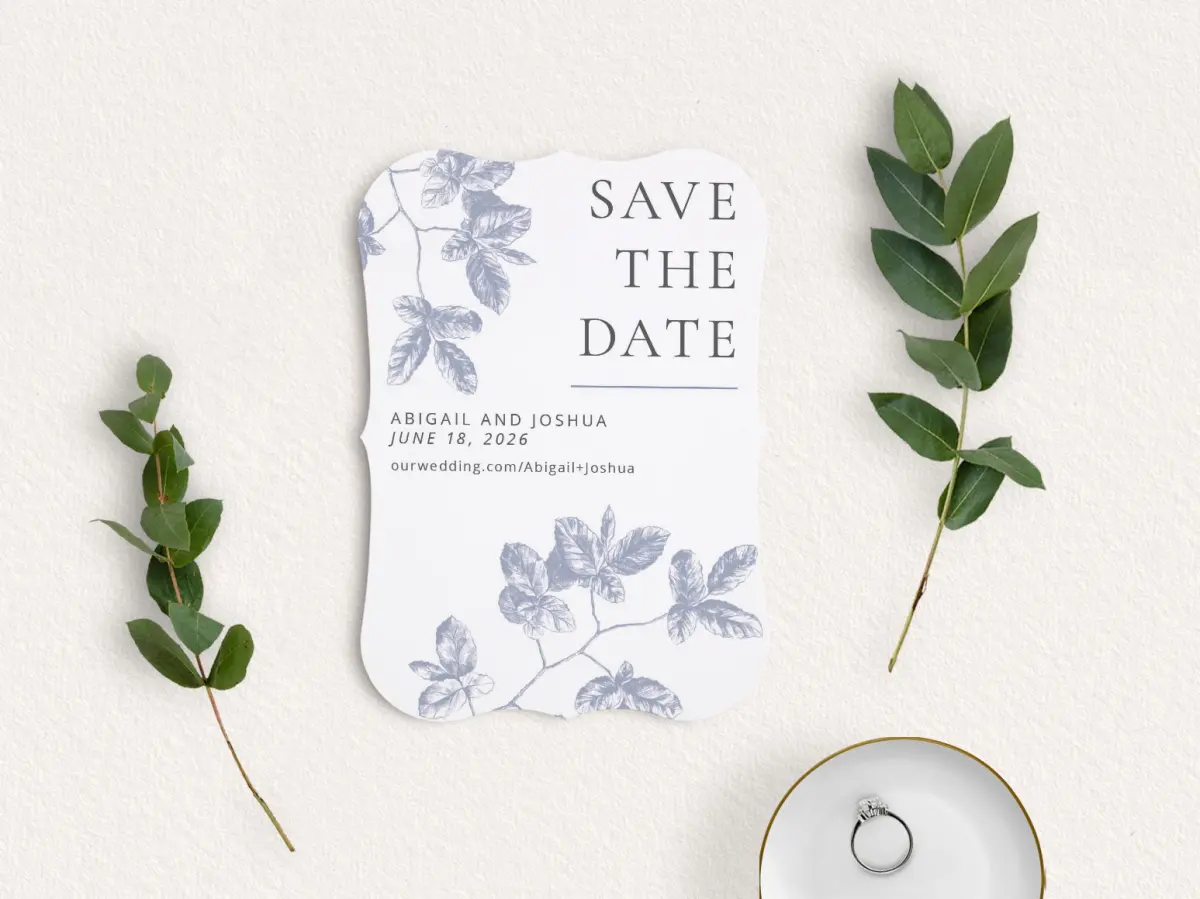 Save the Date Card with Optional Guest Addressing Service