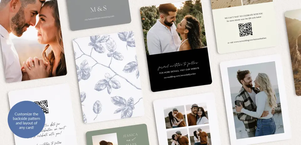 Back of Save the Date Card