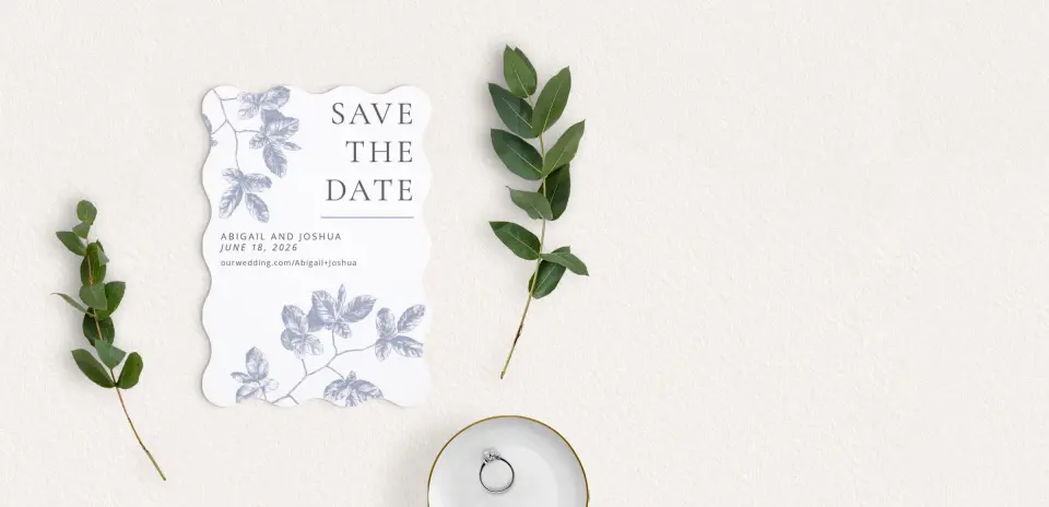 Save the Date Card with Optional Guest Addressing Service