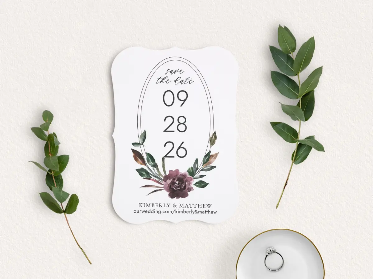 Save the Date Card with Optional Guest Addressing Service