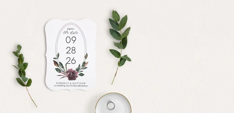 Save the Date Card with Optional Guest Addressing Service