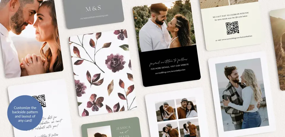 Back of Save the Date Card