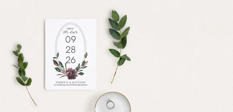 Save the Date Card with Optional Guest Addressing Service