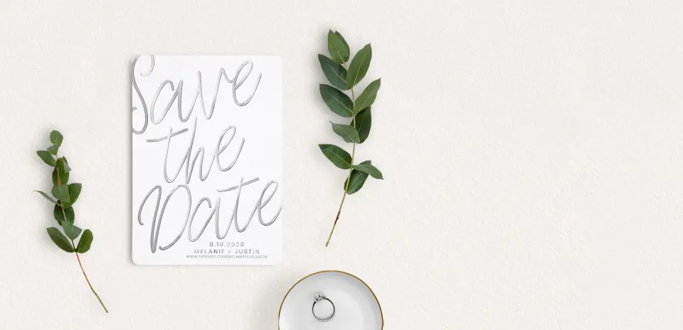 Save the Date Card with Optional Guest Addressing Service