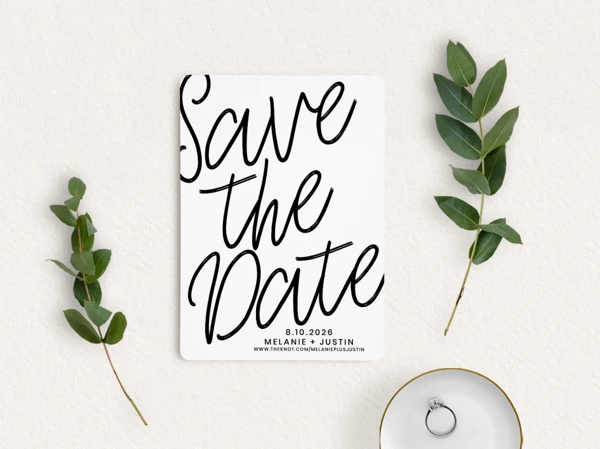 Save the Date Card with Optional Guest Addressing Service