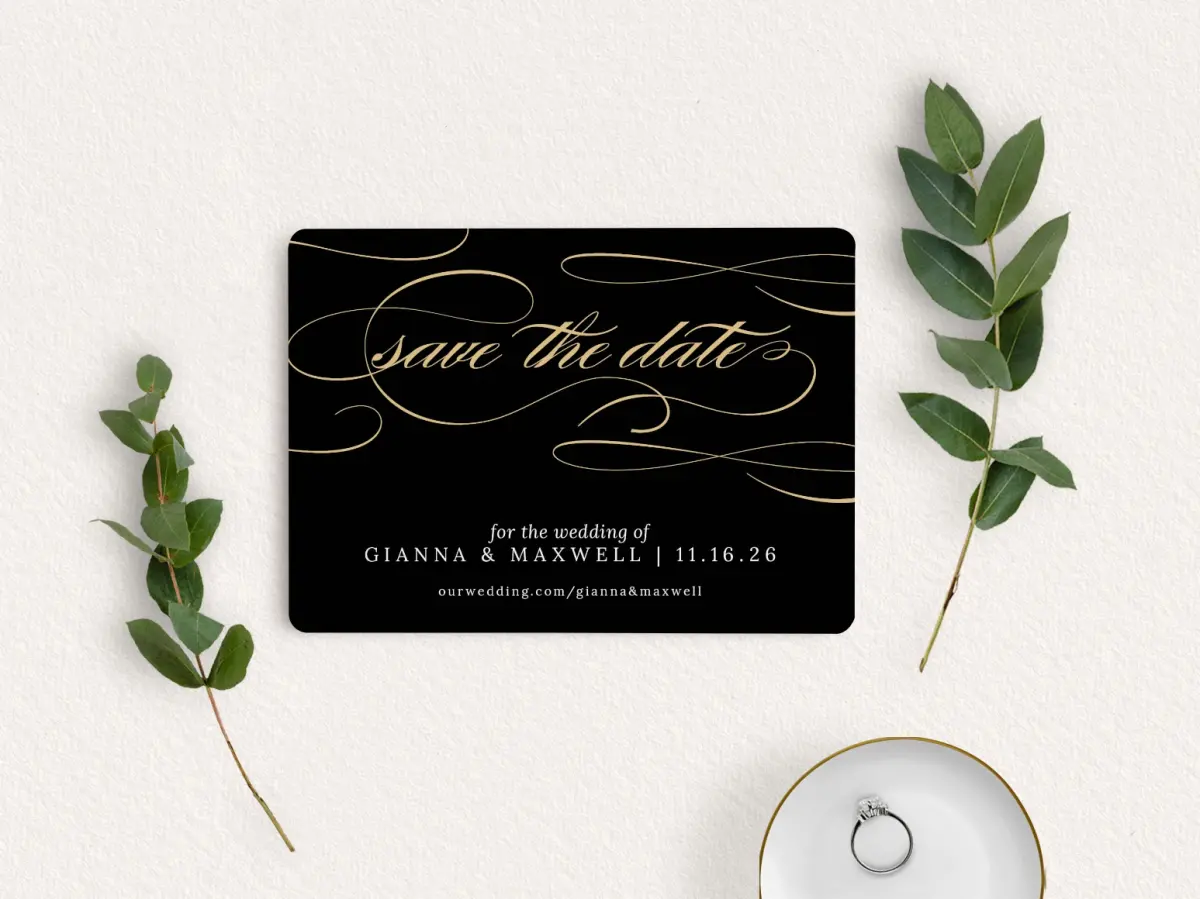 Save the Date Card with Optional Guest Addressing Service