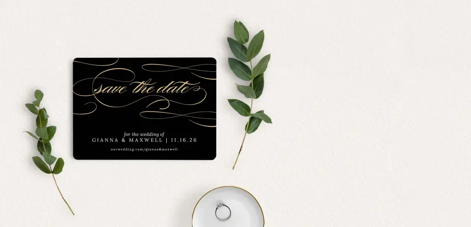 Save the Date Card with Optional Guest Addressing Service