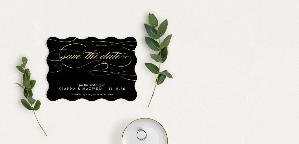 Save the Date Card with Optional Guest Addressing Service