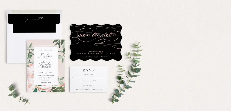 Front of Save the Date Card