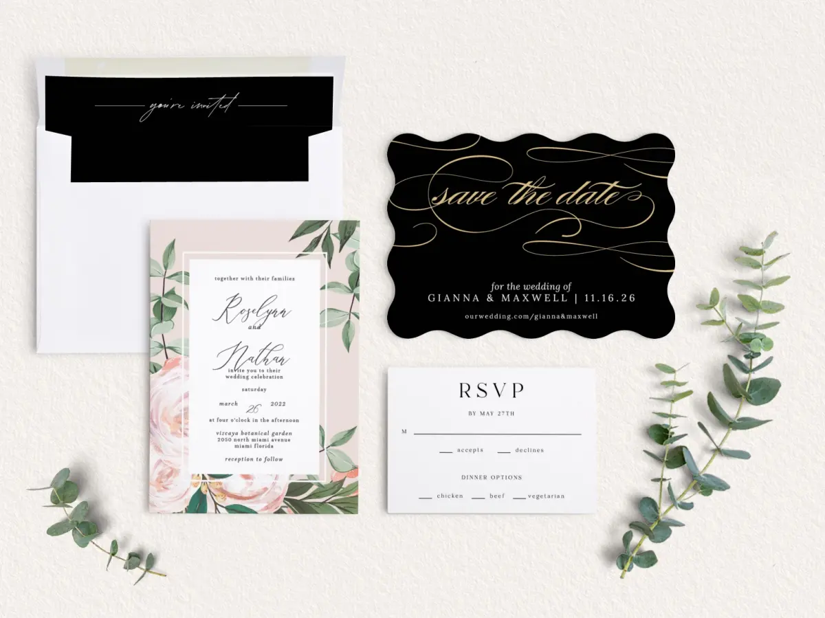 Front of Save the Date Card
