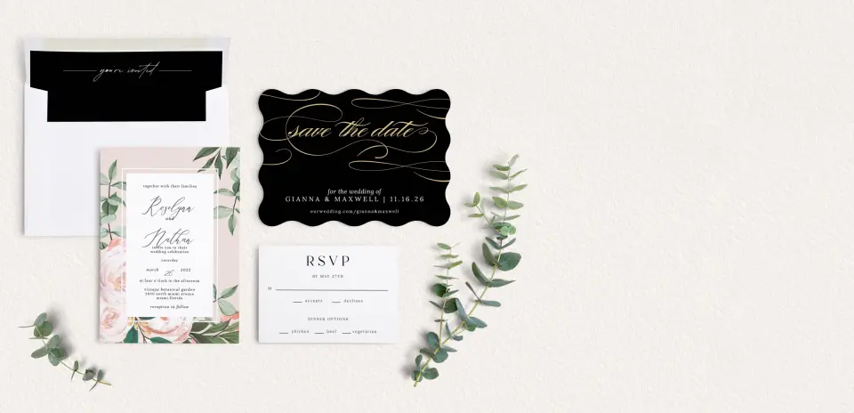 Front of Save the Date Card